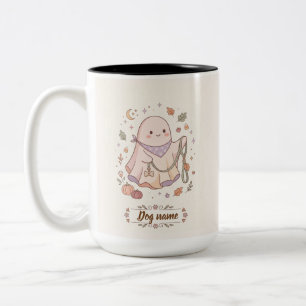 personalised Halloween Dog Mum Ghost Two-Tone Coffee Mug
