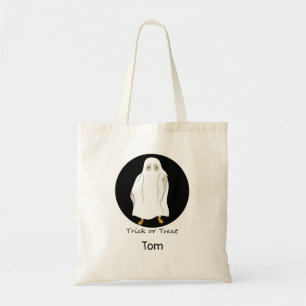 Personalised Halloween Ghost boy costume Tote Bag