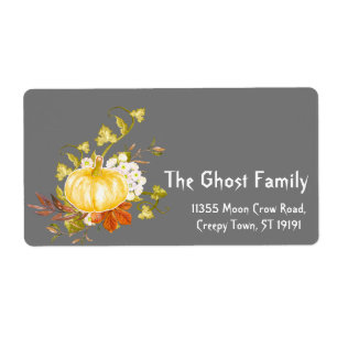 Personalised Halloween Ghosts Pumpkin Label
