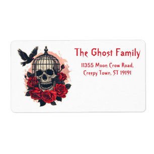 Personalised Halloween Ghosts Skull Floral