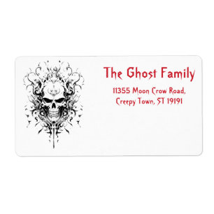 Personalised Halloween Ghosts Skull Floral