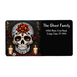 Personalised Halloween Ghosts Skull Floral