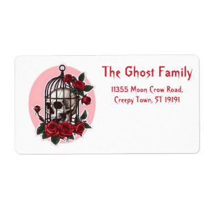 Personalised Halloween Ghosts Skull Floral