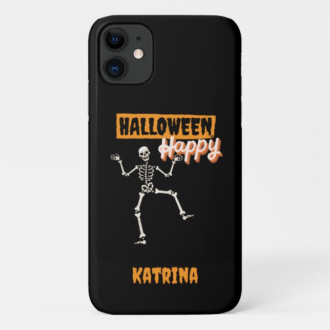 Personalised Halloween Happy Phone Case (Back)