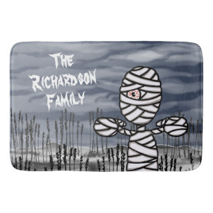 Personalised Halloween Horror Creepy Mummy Bath Mat