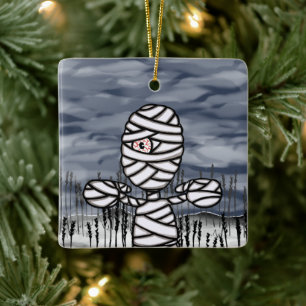 Personalised Halloween Horror Mummy Ornament