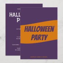 Personalised Halloween Invitation card