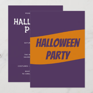 Personalised Halloween Invitation card