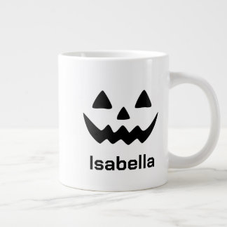 Personalised Halloween Jack O Lantern Pumpkin Face Large Coffee Mug