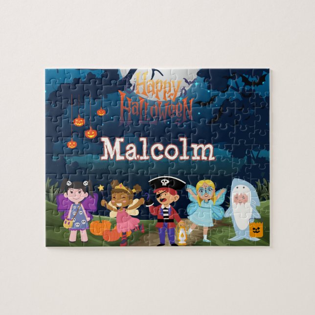Personalised Halloween Kid Puzzle  (Horizontal)
