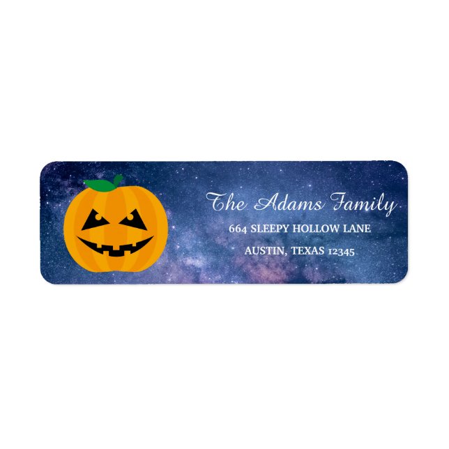 Personalised Halloween Little Pumpkin Return Address Label (Front)