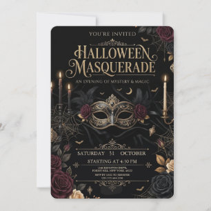 Personalised Halloween Masquerade Invitation