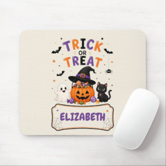 Personalised Halloween Name Mouse Pad for Kids