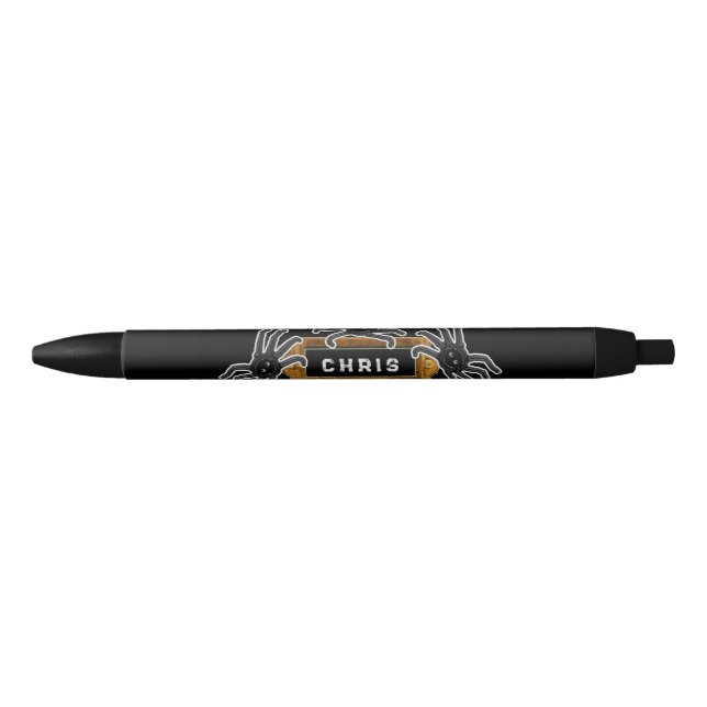 Personalised Halloween Novelty Black Ink Pen (Front)