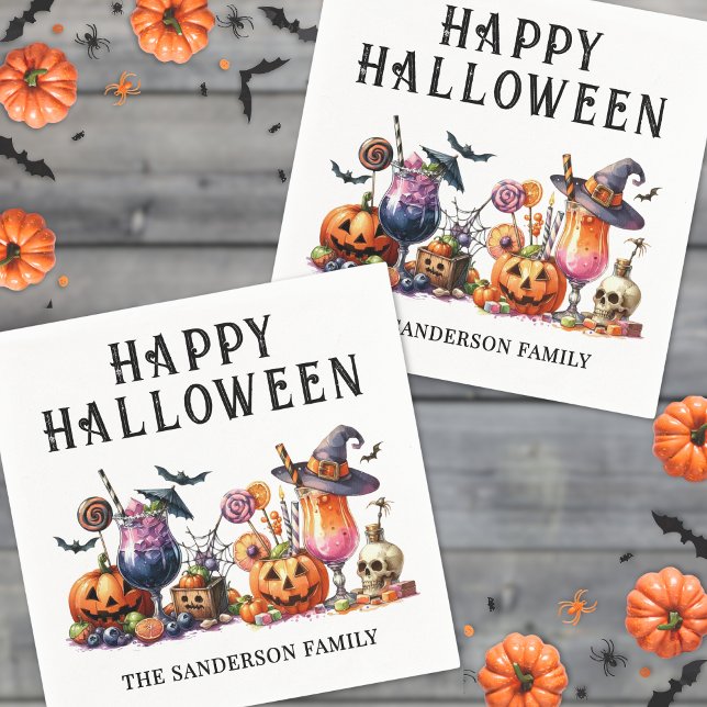 Personalised Halloween Party Napkin (Personalized Halloween Party Napkins)