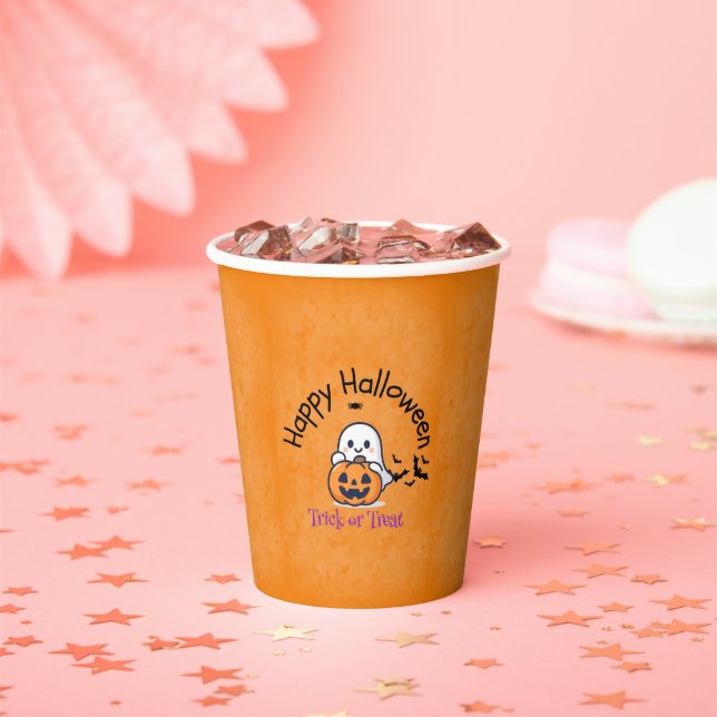 Personalised Halloween Party Paper Cups (Insitu)
