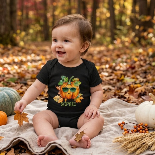 Personalised Halloween Pumpkin Baby Bodysuit (Creator Uploaded)