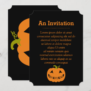Personalised Halloween Pumpkin Invitation