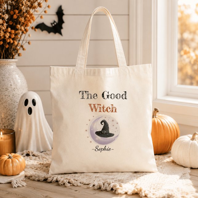 Personalised Halloween Tote Bag – The Good Witch (Creator Uploaded)