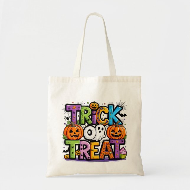 Personalised Halloween Trick or Treat Bag  (Front)
