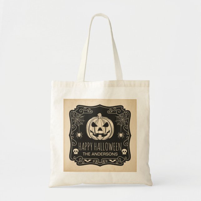 Personalised Halloween Trick or Treat | Tote Bag (Front)