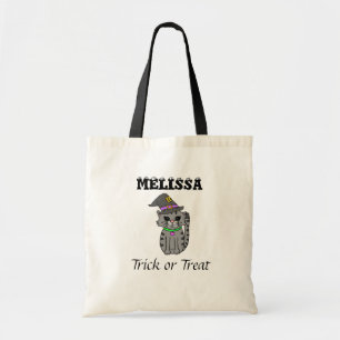Personalised Halloween Trick or Treating Cat Tote Bag