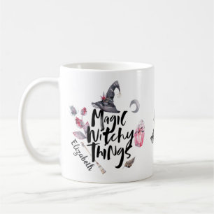 Personalised Halloween Witch Magic Witchy Things Coffee Mug