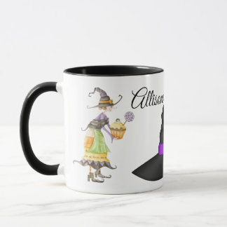 Personalised Halloween witch Mug