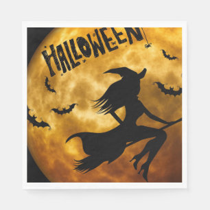 Personalised Halloween Witch Paper Party Napkins