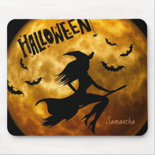 Personalised Halloween Witch Personalised Mouse Pa Pad