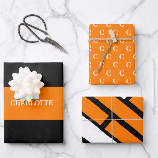 Personalised Halloween  Wrapping Paper Sheet