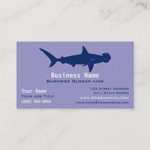 Personalised Hammerhead Shark   Ocean / Marine Business Card
