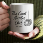 Personalised Hand Drawn Cool Auntie Sister Gift Coffee Mug<br><div class="desc">Introducing the Cool Auntie Club mug - your perfect way to share the exciting news of your pregnancy with your sister, best friend, or sister-in-law! This charming and one-of-a-kind mug, personalised with their name and the year, makes for an unforgettable reveal. Picture the look of surprise and delight as they...</div>