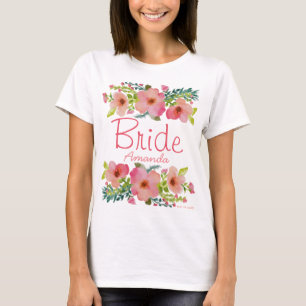 Personalised hand drawn floral T-Shirt