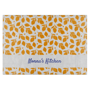 Personalised Hand Drawn Italian Yellow Lemons Cutting Board
