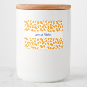 Personalised Hand Drawn Italian Yellow Lemons  Food Label