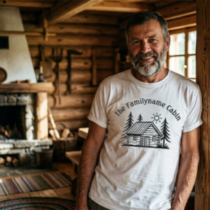 Personalised Hand-Drawn Log Cabin T-Shirt
