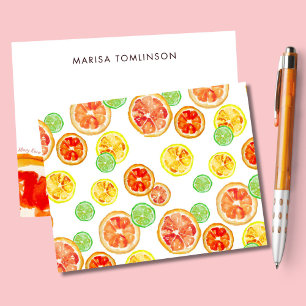 Personalised Hand-Illustrated Citrus Botanical Card