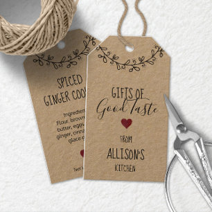 Personalised Hand Lettered Homemade Treat Kraft Gift Tags