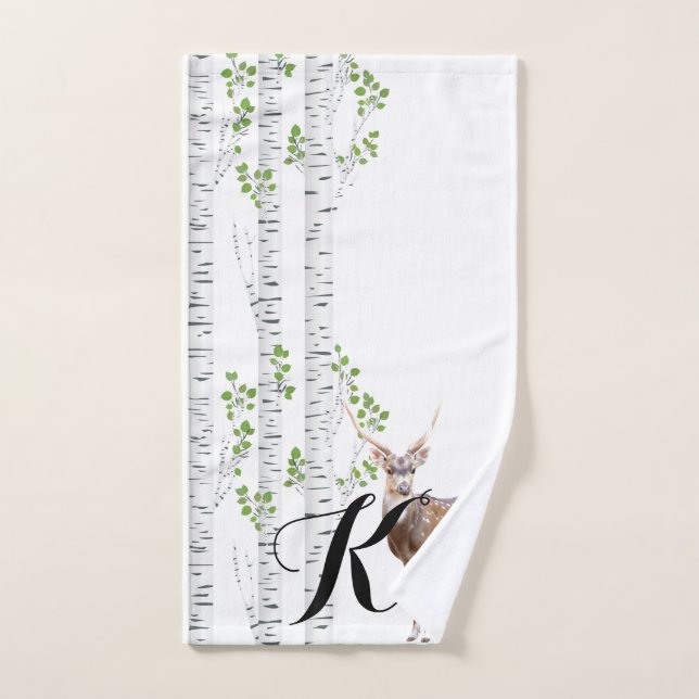 Personalised Hand Towel Deer Doe Buck Woodland Hun (Hand Towel)
