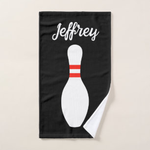 Personalised hand towel for bowling fans