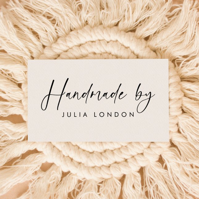 Personalised "Handmade by" Rubber Stamp – Elegant  (Creator Uploaded)