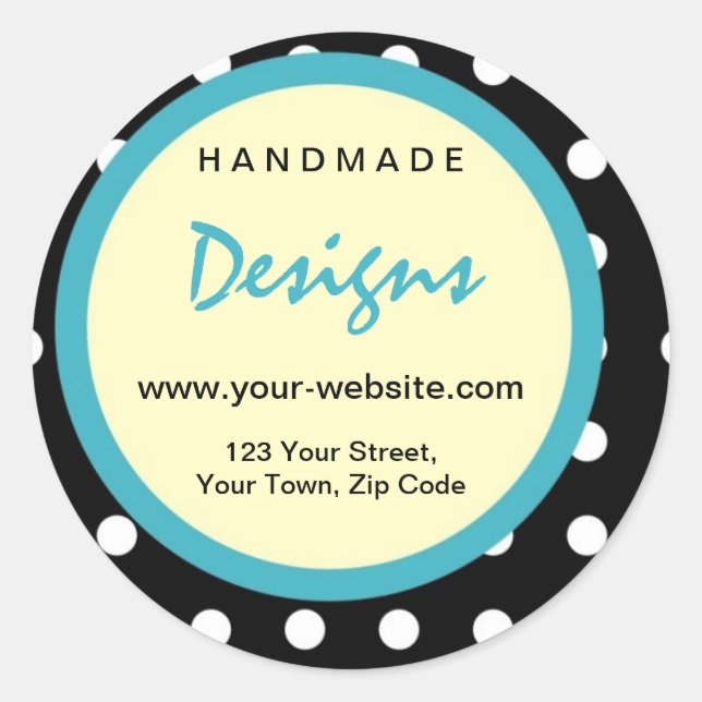 Personalised Handmade By Stickers (Front)