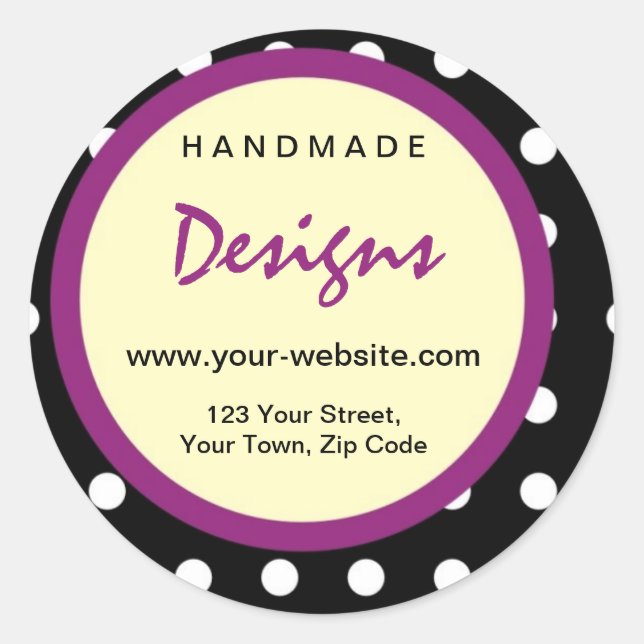 Personalised Handmade By Stickers (Front)