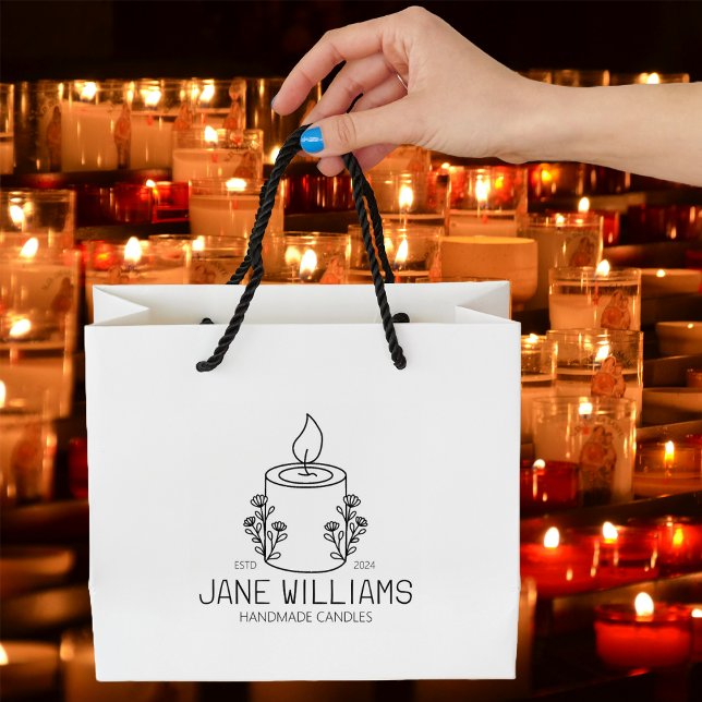 Personalised Handmade Candles, Large  Rubber Stamp (Creator Uploaded)