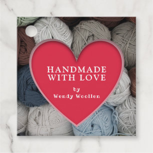 Personalised Handmade Knitted Favour Tags