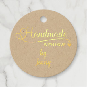 Personalised Handmade With Love Favour Tags