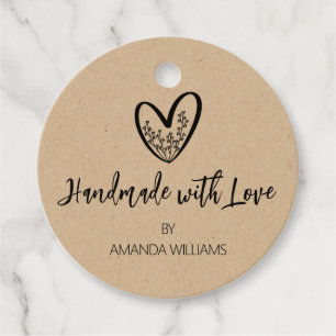 Personalised Handmade with Love Favour Tags