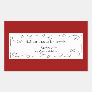 Personalised Handmade With Love Labels
