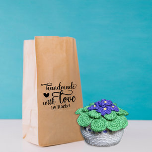 Personalised Handmade with love Rubber Stamp